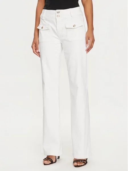 Jeansy bootcut Morgan białe