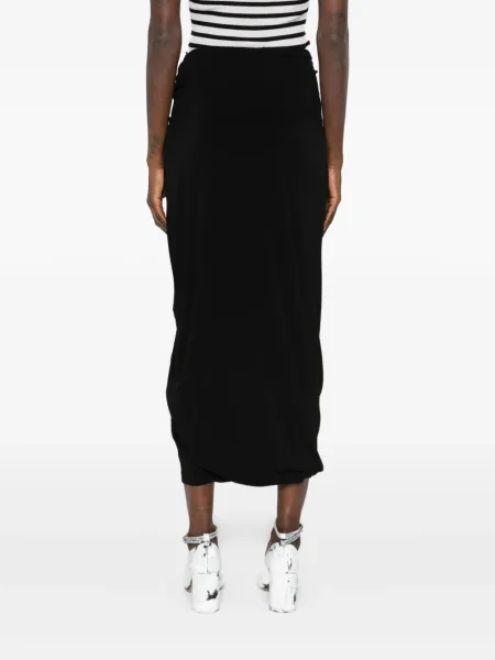 Fustă midi Jean Paul Gaultier până la genunchi negru