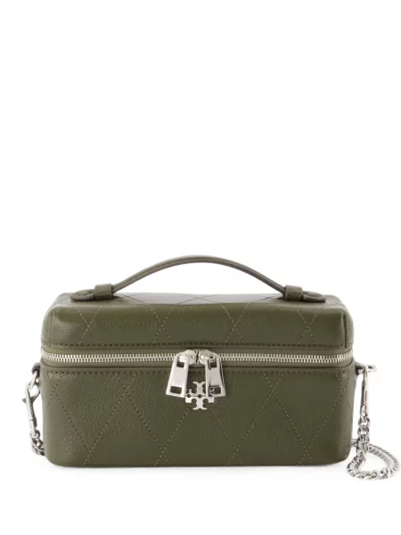 Matlasat geantă shopper Tory Burch verde