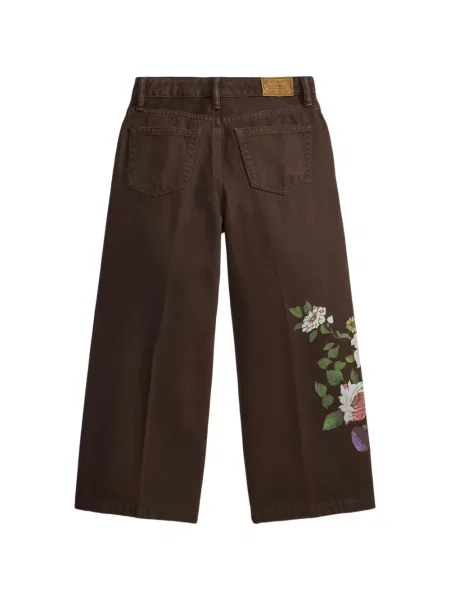 Gyerek széles szárú farmer Polo Ralph Lauren barna