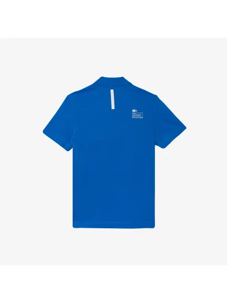 Lacoste Koszulka Polo O Regularnym Kroju Markowa Piqué niebieska
