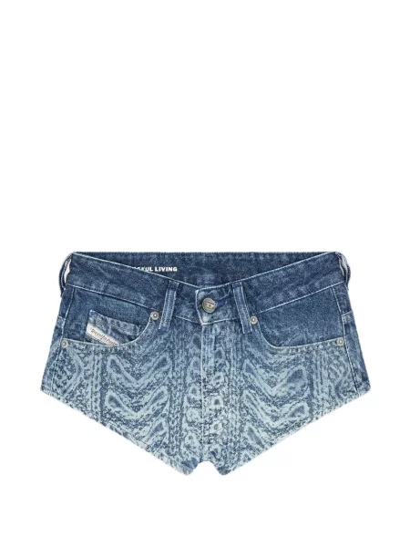 Bouclé pantaloni scurți Diesel albastru