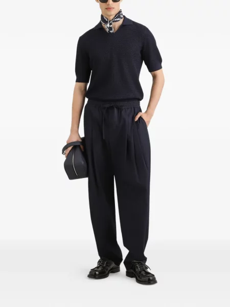 Μεταξωτό polo Dolce & Gabbana μπλε