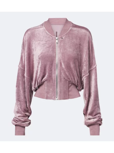 Geacă bomber Rick Owens de catifea roz