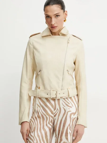 Рокерско яке Guess преходен модел бежово