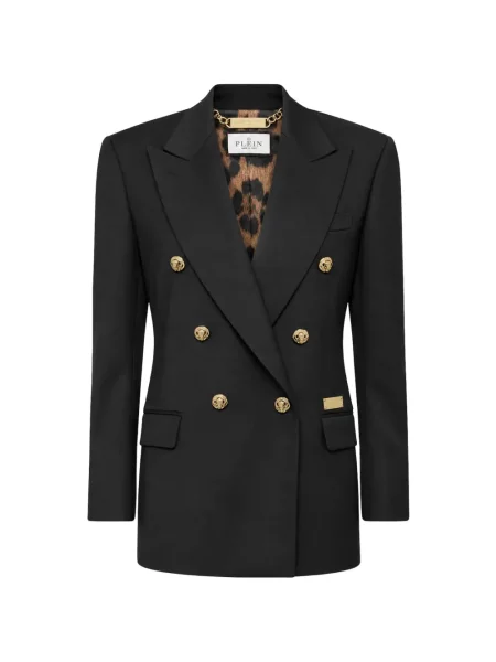 Sacou Philipp Plein din satin negru
