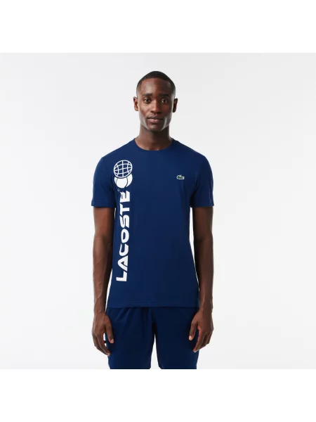 Теннисная футболка Lacoste синяя