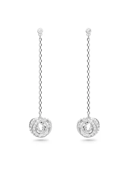 Długie kolczyki Swarovski szare