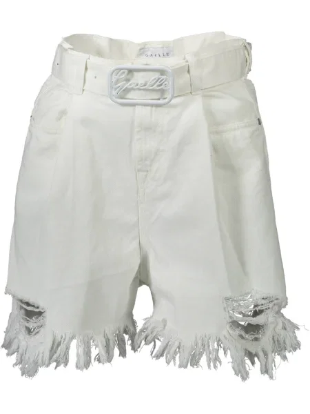 Pantaloni Gaëlle Paris scurte alb