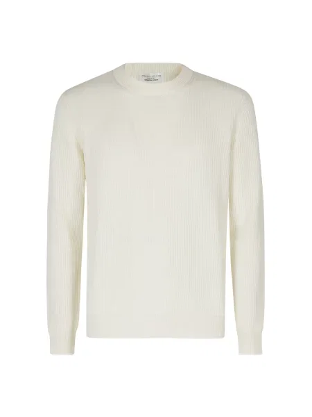 Sweter Roberto Collina wełniany biały
