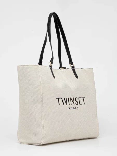 Torebka Twinset z logo biała