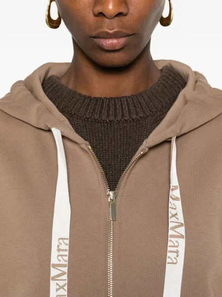 Суичър с качулка 's Max Mara кафяво