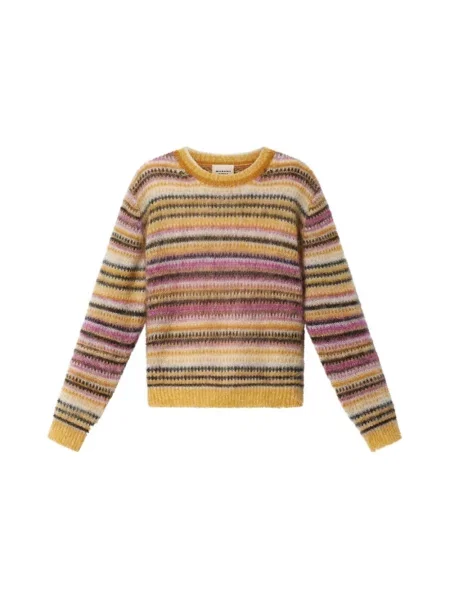 Sweter Marant Etoile wełniany żółty