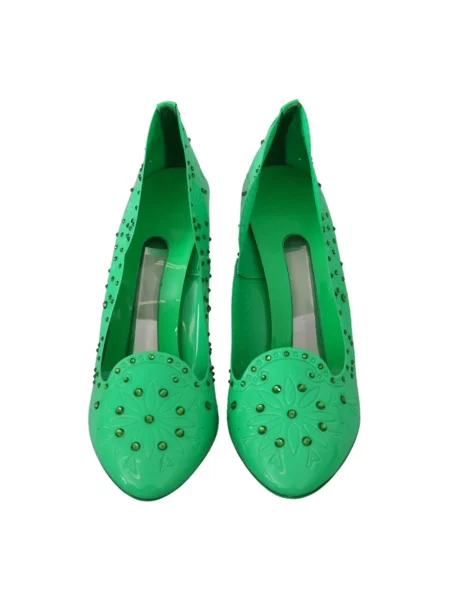 Czółenka Dolce And Gabbana skórzana zielona