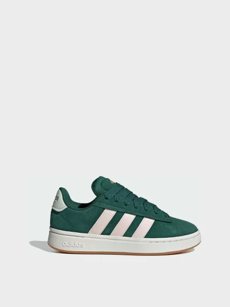 Кожаные кеды Adidas зеленые