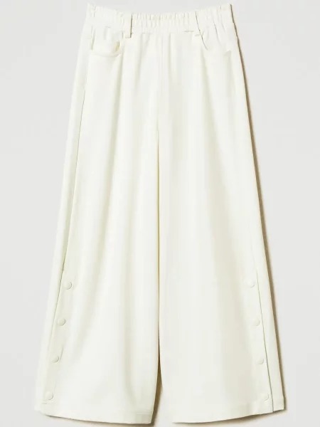 Pantaloni Twinset tricotate alb