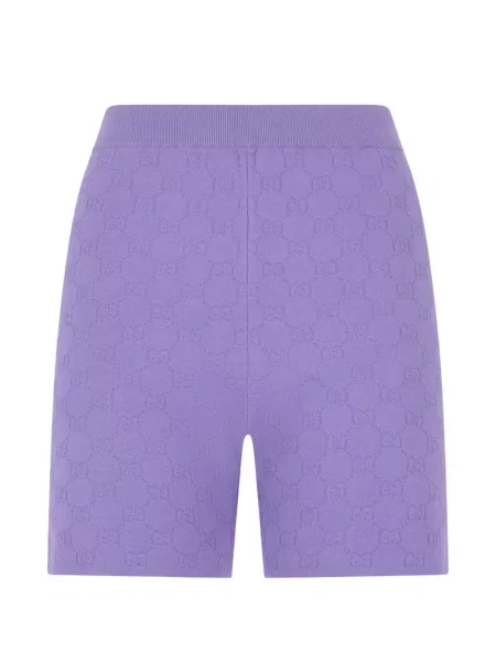 Pantaloni scurți Gucci din jacard violet