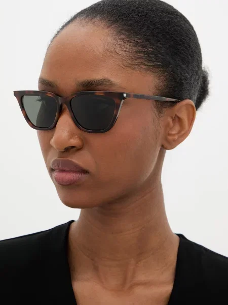 Saint Laurent ochelari de soare Wayfarer femei maro