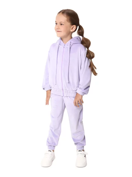 Велюровий Дитячий Спортивний костюм Timbo бузковий