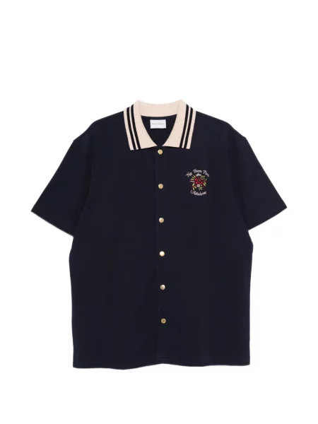 Cămașă Drole De Monsieur cu broderie albastru
