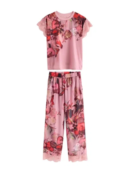 B by Ted Baker Pidžama kaki / prljavo roza / crvena crna