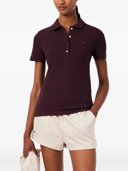 Tricou polo Lacoste cu autograf roșu