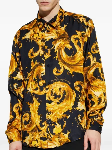 Риза Versace Jeans Couture с принт черно