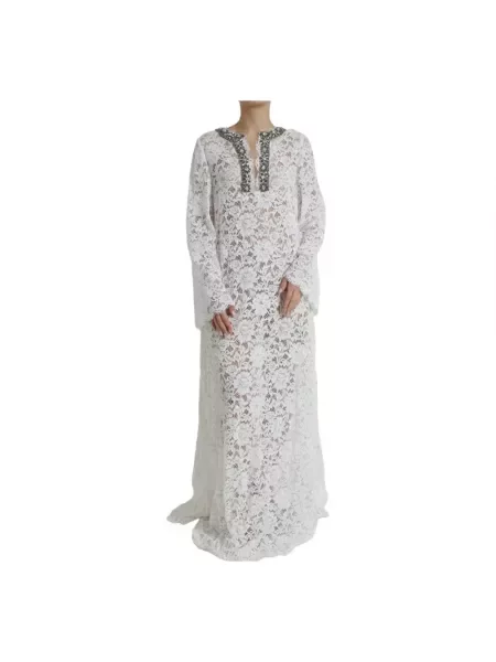 Sukienka maxi Dolce And Gabbana biała