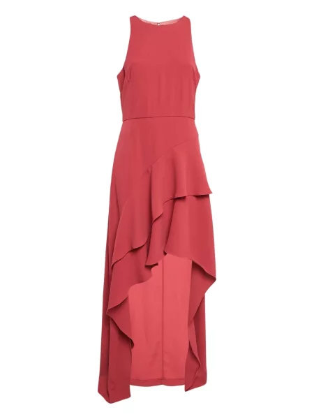 Rochie Monique Lhuillier asimetrică din crep roz