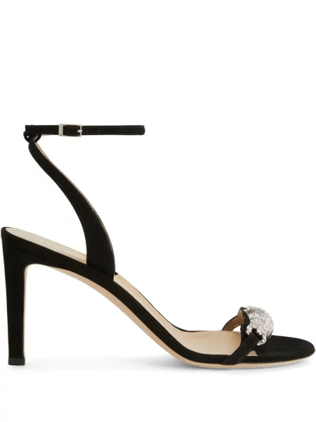 Sandale Giuseppe Zanotti din piele de căprioară de cristal negru