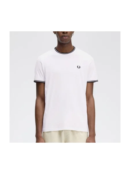 Póló FRED PERRY Twin Tipped T-Shirt White M fehér