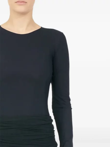 Плисирана плисирана пола Mm6 Maison Margiela до коляното синьо