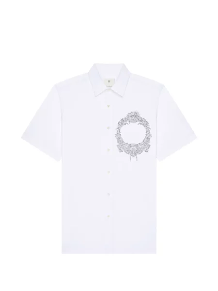 Cămașă Givenchy cu imagine din poplin alb