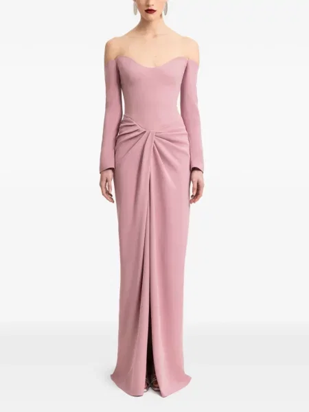 Rochie maxi Gemy Maalouf drapată roz
