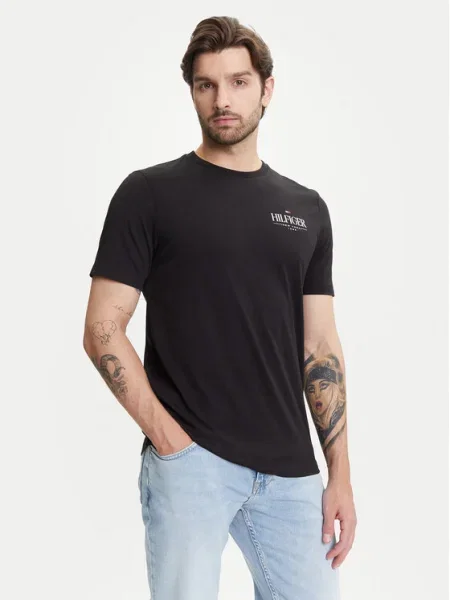 TOMMY HILFIGER Tričko čierna biela