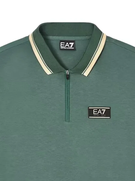 Поло тениска Ea7 Emporio Armani с автограф зелено