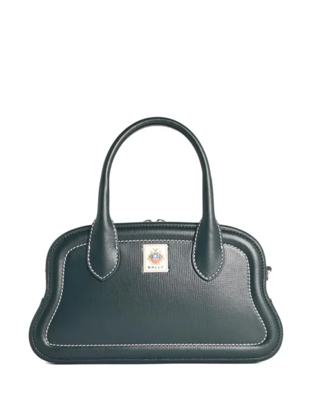 Geanta de piele Bally din piele verde