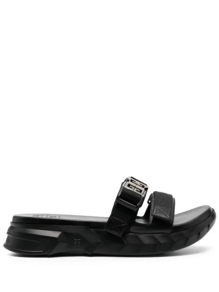 Sandale Givenchy din piele cu cataramă negru