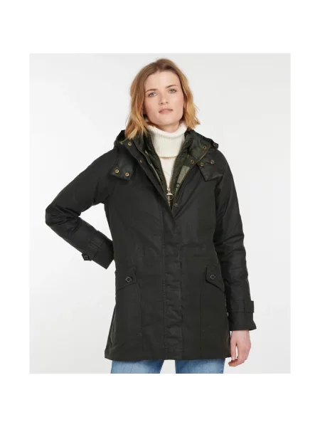 Woskowana parka Barbour czarna