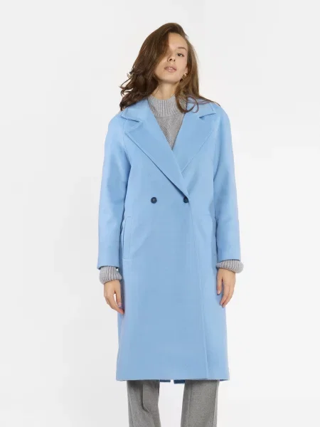 Пальто Arber вовна/поліестер блакитний