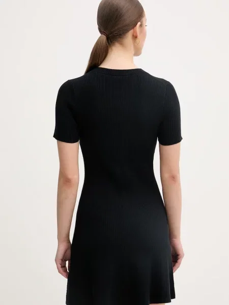 Calvin Klein Jeans sukienka z bawełną czarna