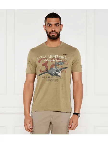 Aeronautica Militare póló mintás zöld