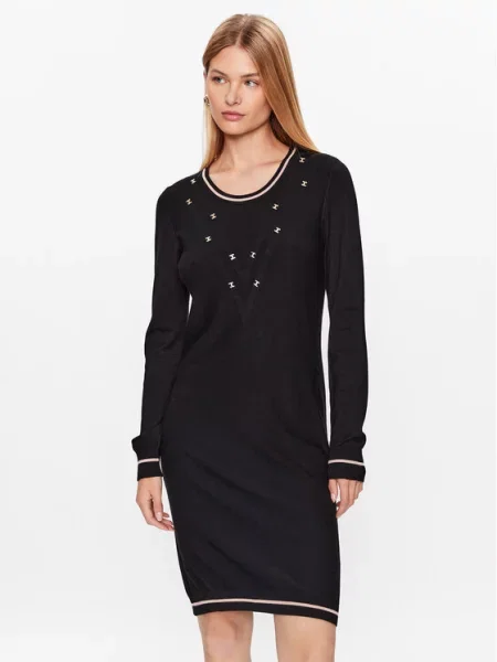 Pletena obleka Liu Jo Sport črna