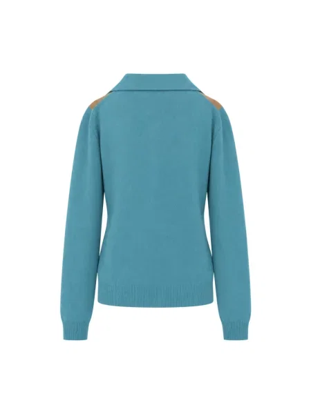 Dzianinowy sweter Jucca niebieski