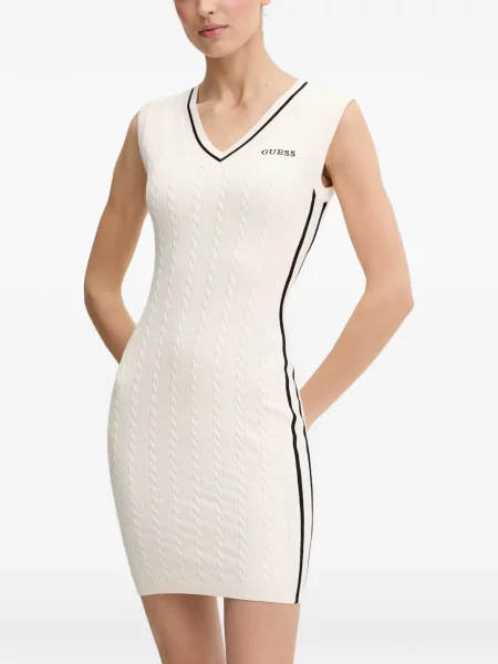 Rochie mini Guess fără mâneci tricotate