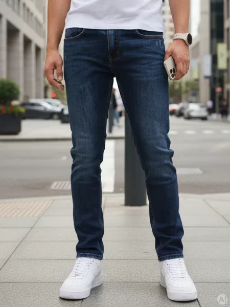 Jeansy slim fit Dstreet granatowe