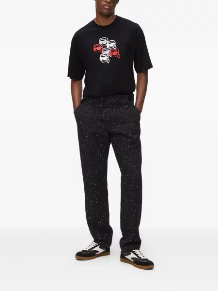 Къс тениска Karl Lagerfeld черно