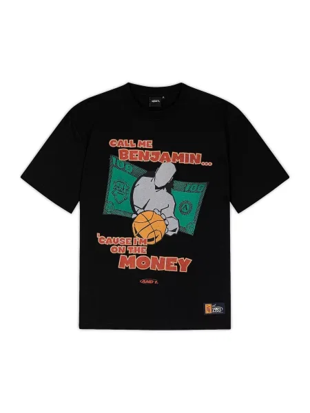 Tricou Auf dem Geld' negru