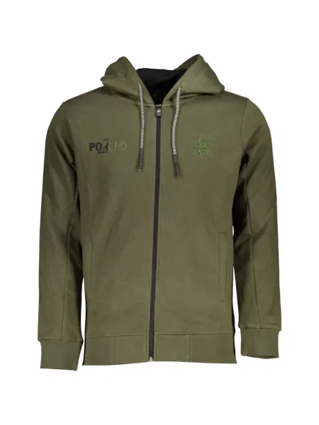 Hanorac cu glugă U.s. Grand cu broderie verde