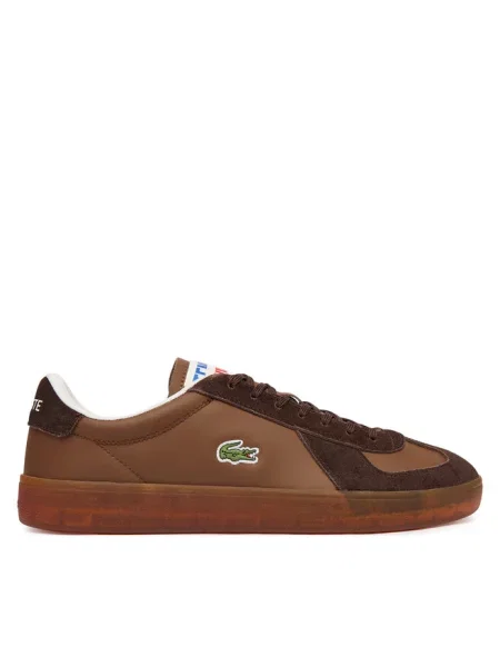Sneakersy Lacoste brązowe